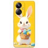 Gramaphone Realme 10 Pro Plus ile Uyumlu Tavşan Desenli Telefon Kılıfı + Ekran Koruyucu - 5806