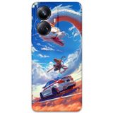 Gramaphone Realme 10 Pro Plus Uyumlu Araba Desenli Telefon Kılıfı + Ekran Koruyucu - 5764