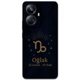 Gramaphone Realme 10 Pro Plus Uyumlu Oğlak Burcu Desenli Telefon Kılıfı + Ekran Koruyucu - 5777