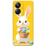 Gramaphone Realme 10 Pro Plus Uyumlu Tavşan Desenli Telefon Kılıfı + Ekran Koruyucu - 5806