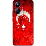 Gramaphone Realme 10 Pro Plus Uyumlu Türk Bayrağı Desenli Telefon Kılıfı + Ekran Koruyucu - 5847