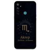 Gramaphone Realme 5i ile Uyumlu Akrep Burcu Desenli Telefon Kılıfı + Ekran Koruyucu - 5775