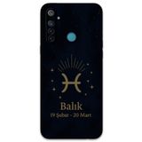 Gramaphone Realme 5i ile Uyumlu Balık Burcu Desenli Telefon Kılıfı + Ekran Koruyucu - 5779