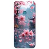 Gramaphone Realme 5i ile Uyumlu Çiçek Desenli Telefon Kılıfı + Ekran Koruyucu - 5794