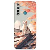Gramaphone Realme 5i ile Uyumlu Kedi Desenli Telefon Kılıfı + Ekran Koruyucu - 5784