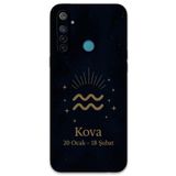 Gramaphone Realme 5i ile Uyumlu Kova Burcu Desenli Telefon Kılıfı + Ekran Koruyucu - 5778