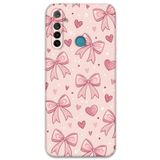 Gramaphone Realme 5i ile Uyumlu Kurdele Desenli Telefon Kılıfı + Ekran Koruyucu - 5802
