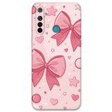 Gramaphone Realme 5i ile Uyumlu Kurdele Desenli Telefon Kılıfı + Ekran Koruyucu - 5803
