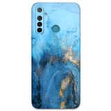 Gramaphone Realme 5i ile Uyumlu Mermer Desenli Telefon Kılıfı + Ekran Koruyucu - 5812