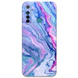 Gramaphone Realme 5i ile Uyumlu Mermer Desenli Telefon Kılıfı + Ekran Koruyucu - 5816