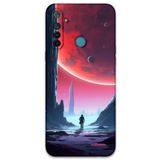 Gramaphone Realme 5i ile Uyumlu Uzay Desenli Telefon Kılıfı + Ekran Koruyucu - 5860