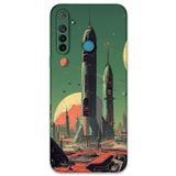 Gramaphone Realme 5i ile Uyumlu Uzay Desenli Telefon Kılıfı + Ekran Koruyucu - 5870