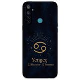 Gramaphone Realme 5i ile Uyumlu Yengeç Burcu Desenli Telefon Kılıfı + Ekran Koruyucu - 5771
