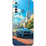 Gramaphone Realme 5İ Uyumlu Araba Desenli Telefon Kılıfı + Ekran Koruyucu - 5760