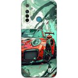 Gramaphone Realme 5İ Uyumlu Araba Desenli Telefon Kılıfı + Ekran Koruyucu - 5765