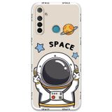 Gramaphone Realme 5İ Uyumlu Astronot Desenli Telefon Kılıfı + Ekran Koruyucu - 5865