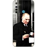 Gramaphone Realme 5İ Uyumlu Atatürk Desenli Telefon Kılıfı + Ekran Koruyucu - 5850