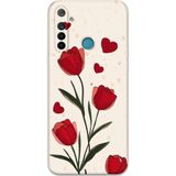 Gramaphone Realme 5İ Uyumlu Çiçek Desenli Telefon Kılıfı + Ekran Koruyucu - 5789