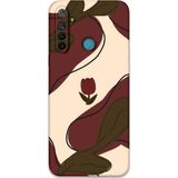 Gramaphone Realme 5İ Uyumlu Çiçek Desenli Telefon Kılıfı + Ekran Koruyucu - 5790
