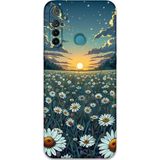 Gramaphone Realme 5İ Uyumlu Çiçek Desenli Telefon Kılıfı + Ekran Koruyucu - 5792