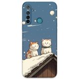 Gramaphone Realme 5İ Uyumlu Kedi Desenli Telefon Kılıfı + Ekran Koruyucu - 5780