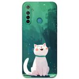 Gramaphone Realme 5İ Uyumlu Kedi Desenli Telefon Kılıfı + Ekran Koruyucu - 5781