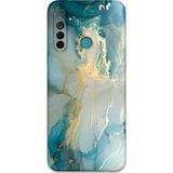 Gramaphone Realme 5İ Uyumlu Mermer Desenli Telefon Kılıfı + Ekran Koruyucu - 5814