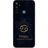 Gramaphone Realme 5İ Uyumlu Yengeç Burcu Desenli Telefon Kılıfı + Ekran Koruyucu - 5771