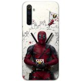 Gramaphone Realme 6 Pro Uyumlu Deadpool Desenli Telefon Kılıfı + Ekran Koruyucu - 5927