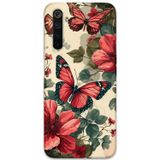 Gramaphone Realme 6 Pro Uyumlu Kelebek Desenli Telefon Kılıfı + Ekran Koruyucu - 5795