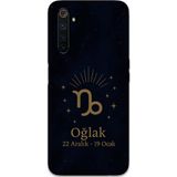 Gramaphone Realme 6 Pro Uyumlu Oğlak Burcu Desenli Telefon Kılıfı + Ekran Koruyucu - 5777