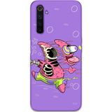 Gramaphone Realme 6 Pro Uyumlu Sünger Bob Desenli Telefon Kılıfı + Ekran Koruyucu - 5939
