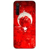 Gramaphone Realme 6 Pro Uyumlu Türk Bayrağı Desenli Telefon Kılıfı + Ekran Koruyucu - 5847