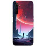 Gramaphone Realme 6 Pro Uyumlu Uzay Desenli Telefon Kılıfı + Ekran Koruyucu - 5860