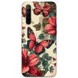 Gramaphone Realme 6 Uyumlu Kelebek Desenli Telefon Kılıfı + Ekran Koruyucu - 5795