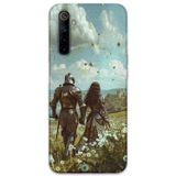 Gramaphone Realme 6 Uyumlu Retro Desenli Telefon Kılıfı + Ekran Koruyucu - 5843