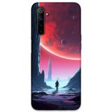 Gramaphone Realme 6 Uyumlu Uzay Desenli Telefon Kılıfı + Ekran Koruyucu - 5860