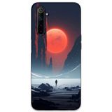 Gramaphone Realme 6 Uyumlu Uzay Desenli Telefon Kılıfı + Ekran Koruyucu - 5861