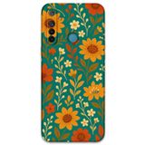 Gramaphone Realme 6i ile Uyumlu Çiçek Desenli Telefon Kılıfı + Ekran Koruyucu - 5786