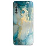 Gramaphone Realme 6i ile Uyumlu Mermer Desenli Telefon Kılıfı + Ekran Koruyucu - 5814