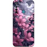 Gramaphone Realme 6İ Uyumlu Çiçek Desenli Telefon Kılıfı + Ekran Koruyucu - 5796