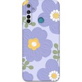 Gramaphone Realme 6İ Uyumlu Çiçek Desenli Telefon Kılıfı + Ekran Koruyucu - 5799