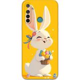Gramaphone Realme 6İ Uyumlu Tavşan Desenli Telefon Kılıfı + Ekran Koruyucu - 5807