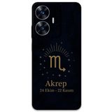 Gramaphone Realme C55 ile Uyumlu Akrep Burcu Desenli Telefon Kılıfı + Ekran Koruyucu - 5775