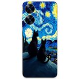 Gramaphone Realme C55 ile Uyumlu Kedi Desenli Telefon Kılıfı + Ekran Koruyucu - 5782