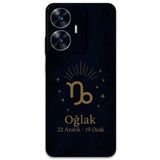 Gramaphone Realme C55 ile Uyumlu Oğlak Burcu Desenli Telefon Kılıfı + Ekran Koruyucu - 5777
