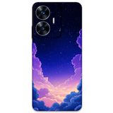 Gramaphone Realme C55 ile Uyumlu Uzay Desenli Telefon Kılıfı + Ekran Koruyucu - 5867
