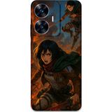 Gramaphone Realme C55 Uyumlu Anime Desenli Telefon Kılıfı + Ekran Koruyucu - 5744