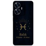 Gramaphone Realme C55 Uyumlu Balık Burcu Desenli Telefon Kılıfı + Ekran Koruyucu - 5779