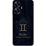 Gramaphone Realme C55 Uyumlu İkizler Burcu Desenli Telefon Kılıfı + Ekran Koruyucu - 5770